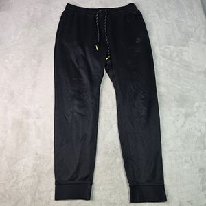 Nike Men's Dark Joggers with Yellow AccentsNike Air 687557 010 Men's Black Fleec